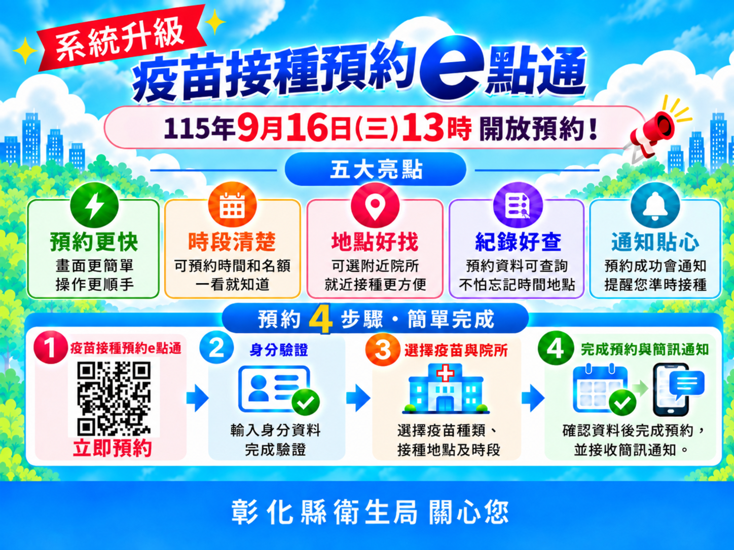 疫苗預約平台全面升級宣傳圖片